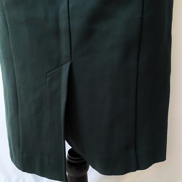 NWT French Connection Lula Mesh V Insert Fitted Dress Pine Forest Green Size 4 - Picture 7 of 10